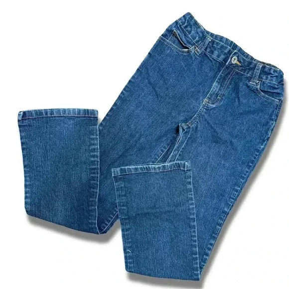 Faded Glory Other - 🌟Faded Glory Girls' Size 10 Blue Straight Jeans Adjustable Waist🌟